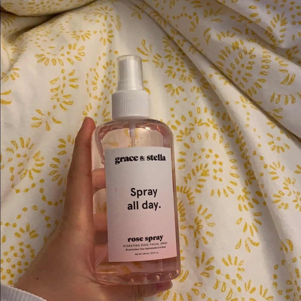 Spray all day. Rose spray.